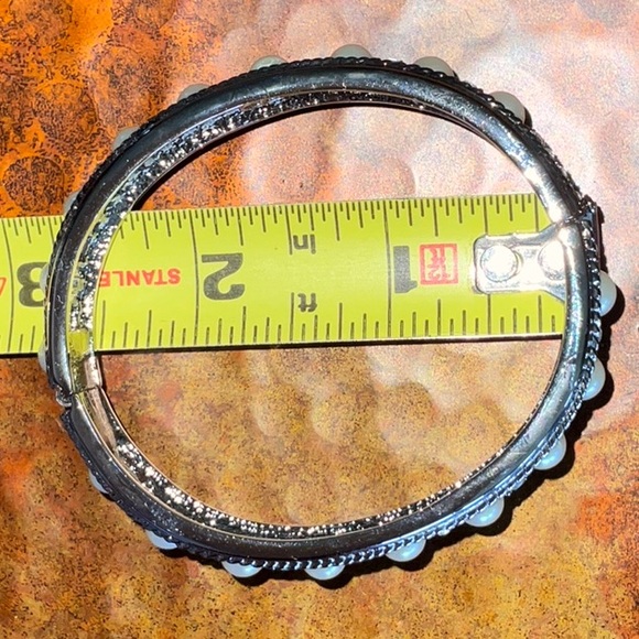 Camrose & Kross JBK Faux Pearl & Crystal Plated Silver-Tone Metal Bracelet - Picture 10 of 12